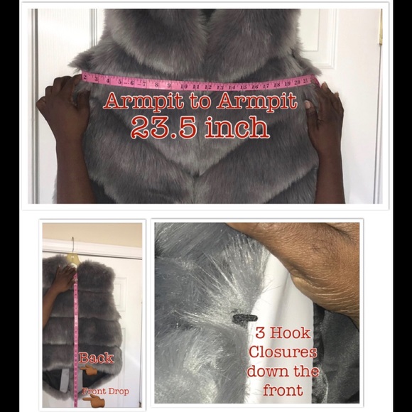 NWOT SILVER Womans Faux Fur Vest - Picture 2 of 2